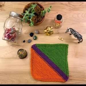 Hand knitted Washcloth